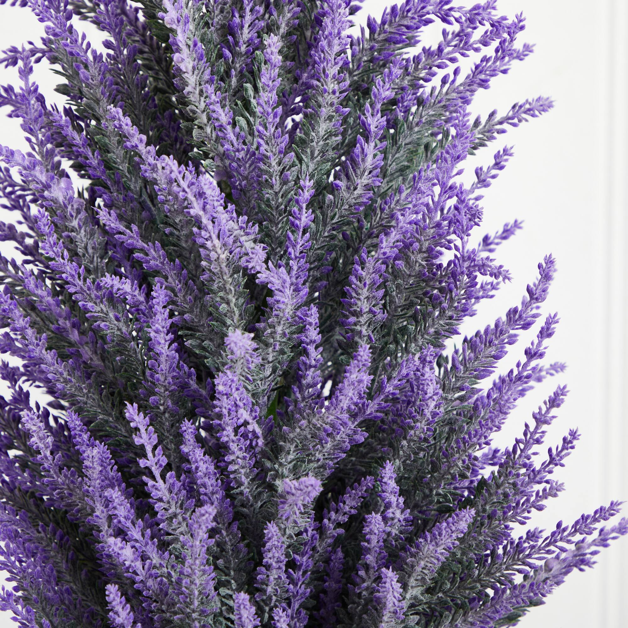 22" Lavender Artificial Plant in White Wicker Planter